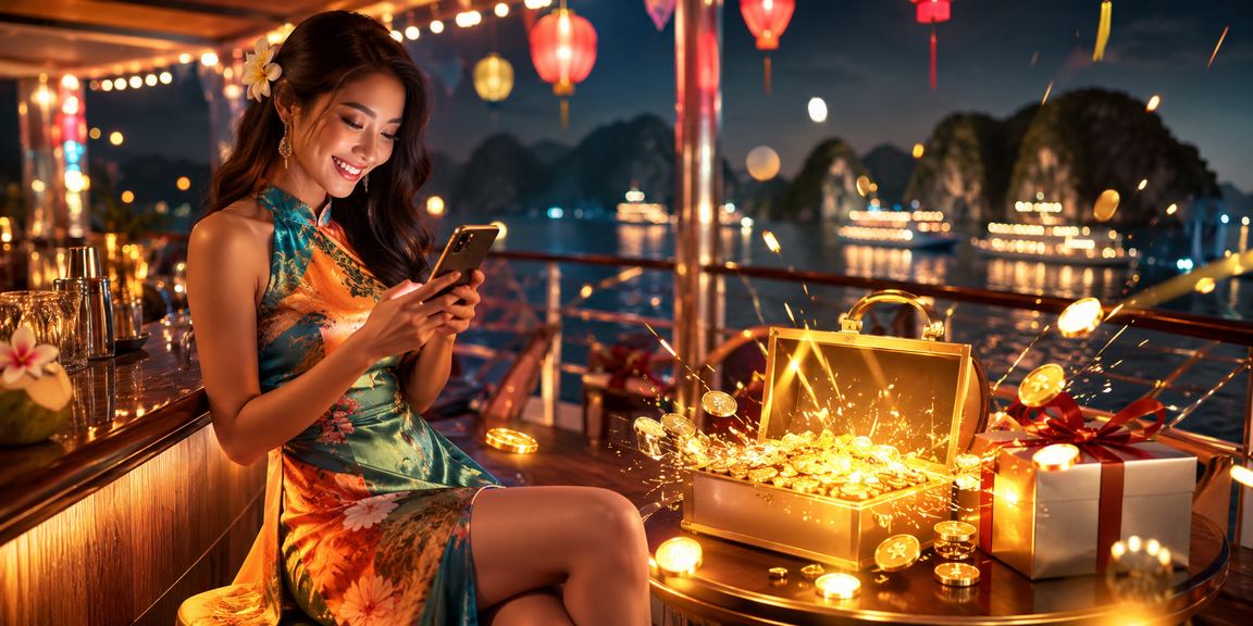 Người chơi trải nghiệm cá cược thể thao qua điện thoại tại Vịnh Hạ Long